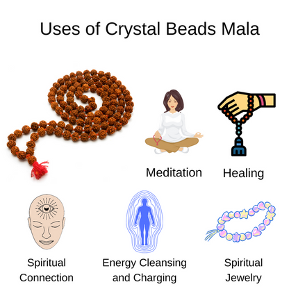 Red Sandstone Gemstone Mala, 108 Prayer Bead Mala.