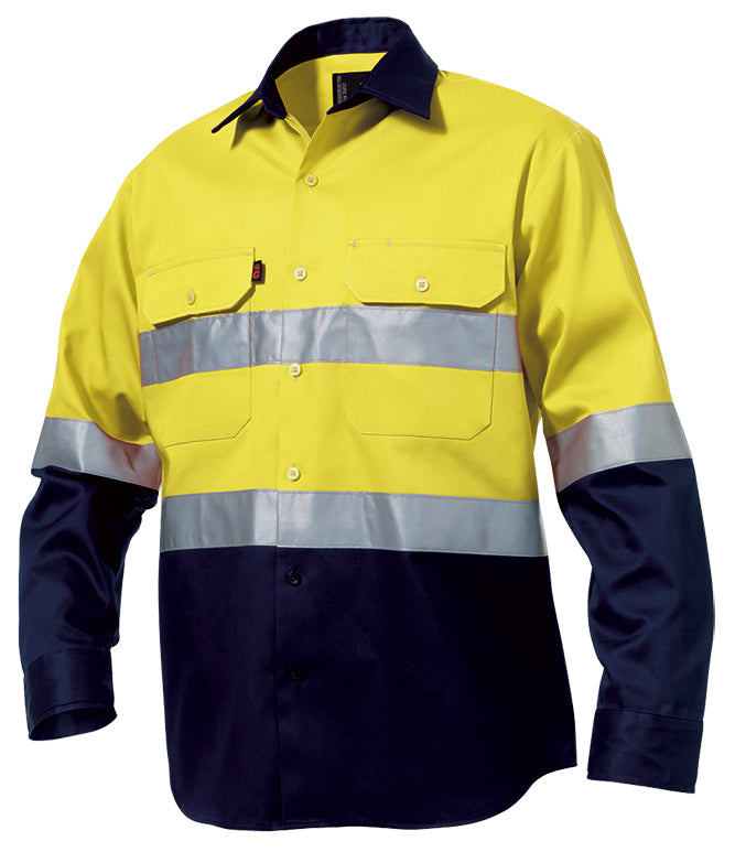 Reflective Spliced Drill Shirt L/S K54315