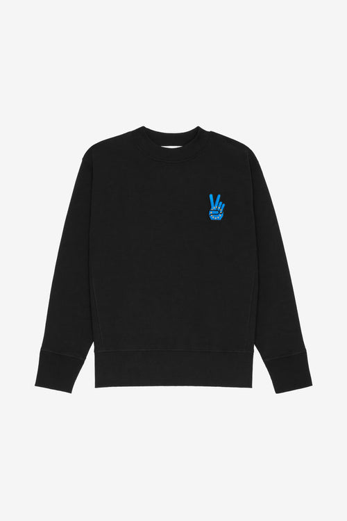 ETUDES STUDIO RELAX CREW NECK PEACE BLACK 1