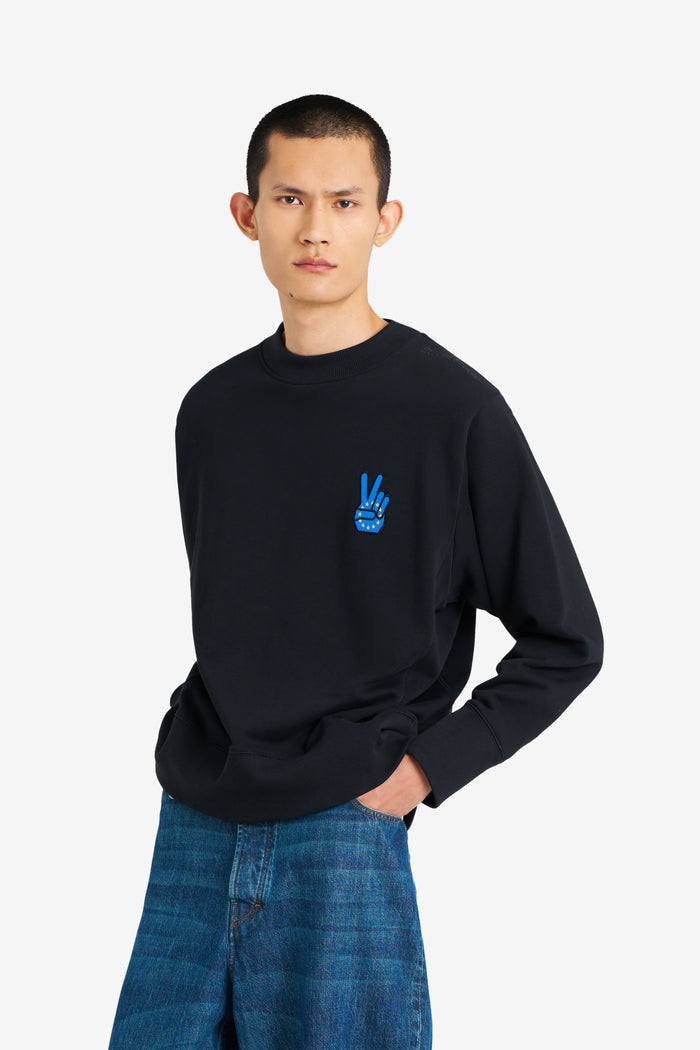 ETUDES STUDIO RELAX CREW NECK PEACE BLACK 3