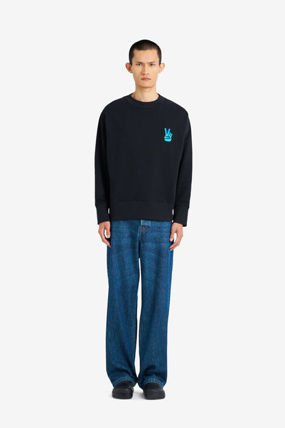 ETUDES STUDIO RELAX CREW NECK PEACE BLACK 2