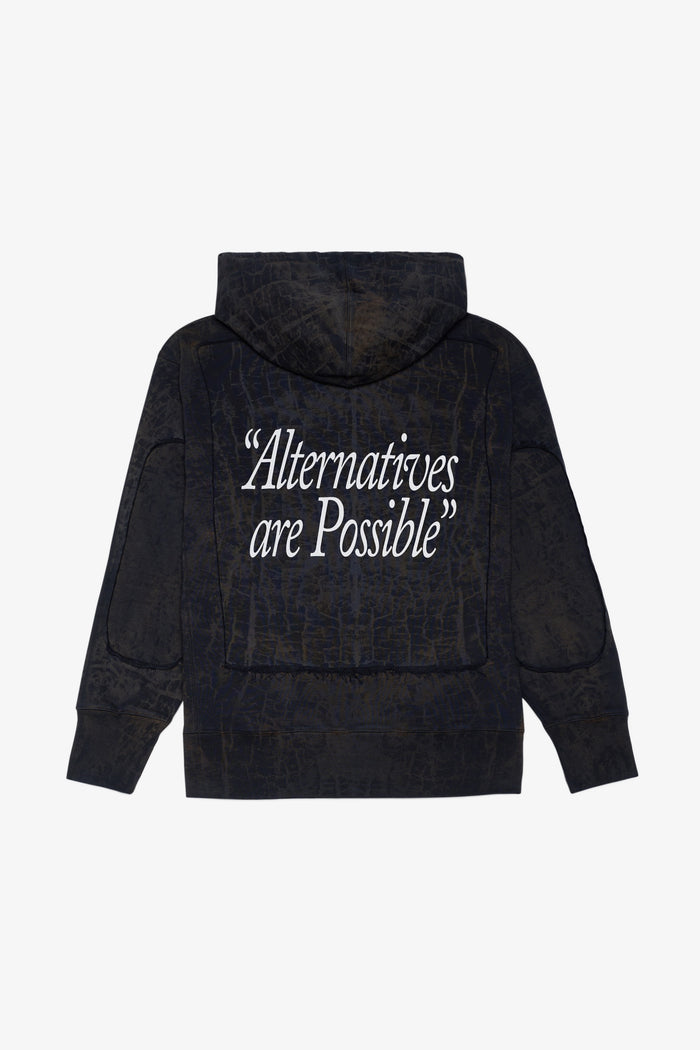 RELAX HOODIE OPTIONS CRACKED XXS / BLACK