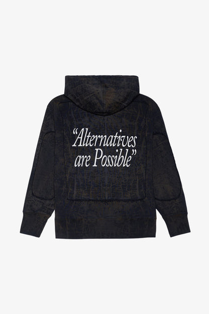 RELAX HOODIE OPTIONS CRACKED XXS / BLACK