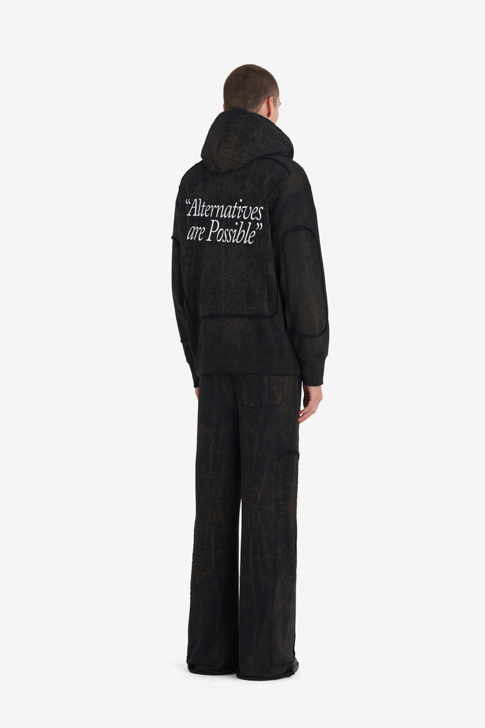 RELAX HOODIE OPTIONS CRACKED XXS / BLACK