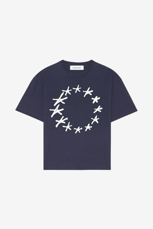 ETUDES STUDIO RELAX T-SHIRT STARS NAVY 1