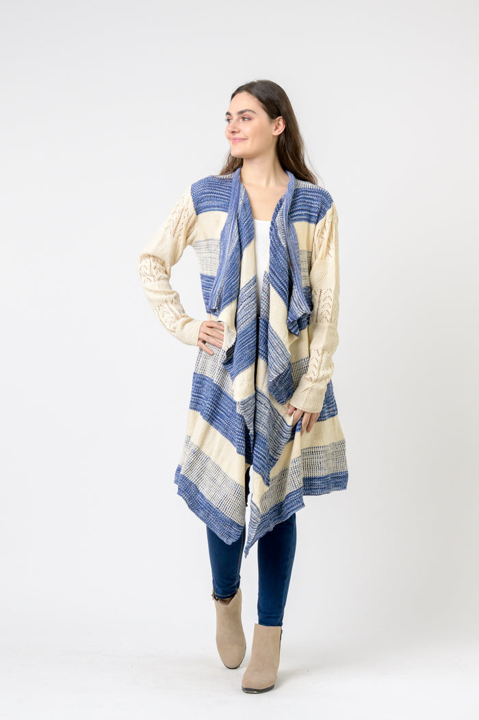 Rhea Long Sweater with Stripes