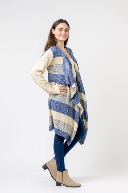 Rhea Long Sweater with Stripes