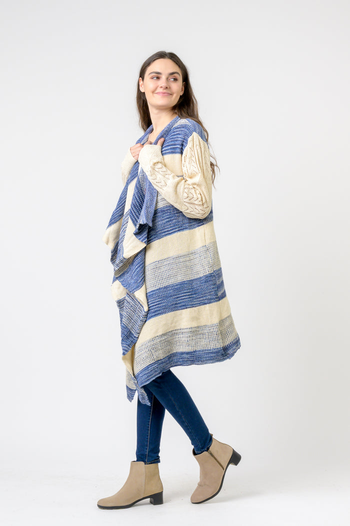 Rhea Long Sweater with Stripes