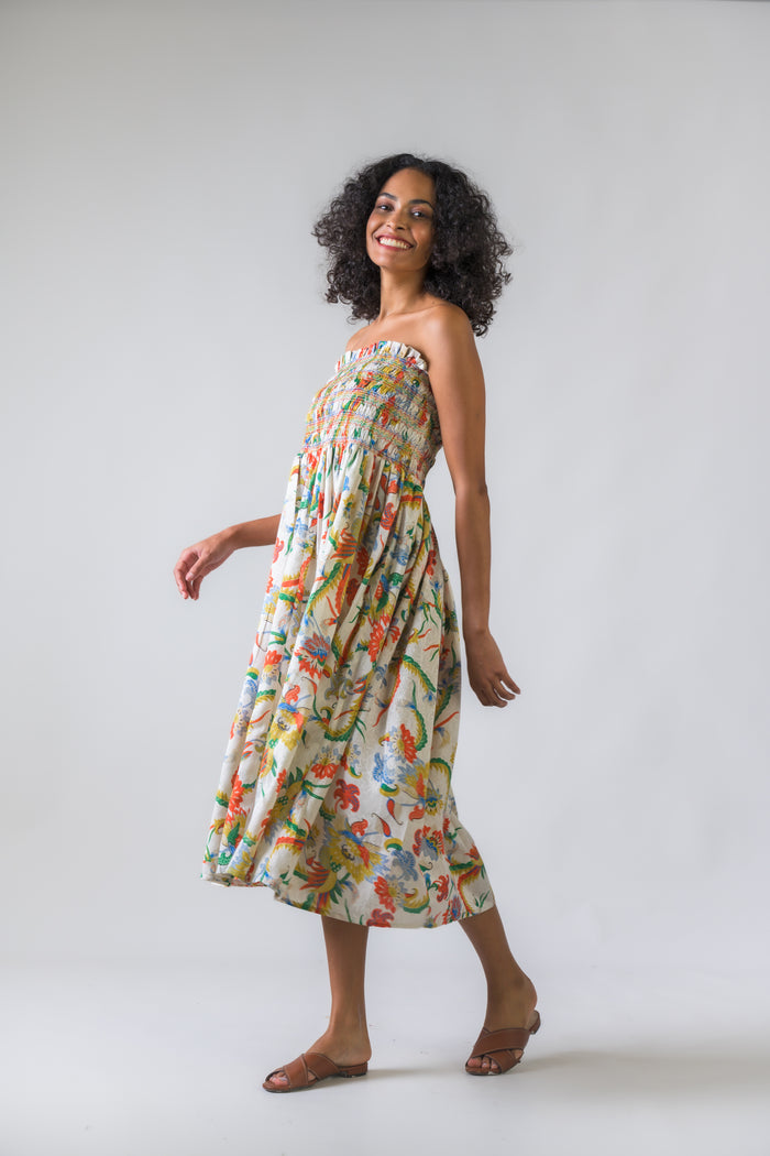 Rhea Raveena Smoked Dress Multicolor / L/X