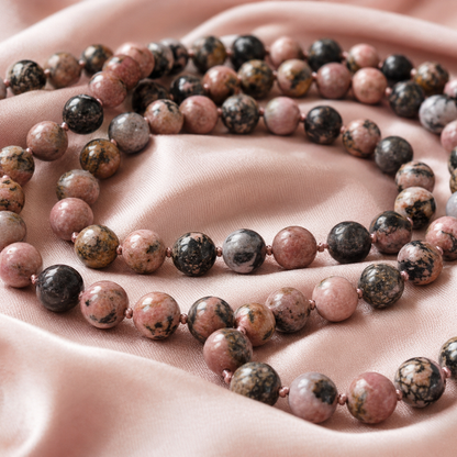 Rhodonite Beads, Natural Round Crystal Beads 4mm to 12mm