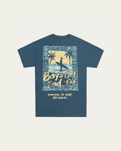 RIDE THE WAVES NAVY TEE