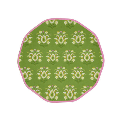 green and pink ring dish