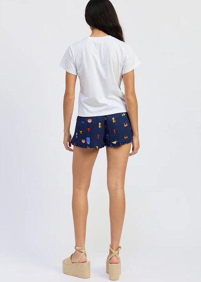 Rini Short - Navy Red Multi
