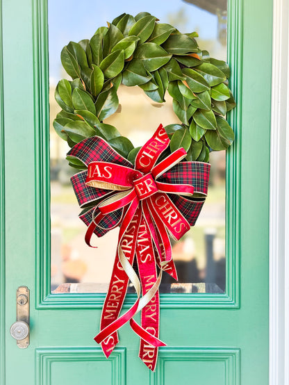 RL Noel Magnolia Wreath & Lux Bow