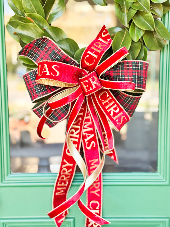 RL Noel Magnolia Wreath & Lux Bow