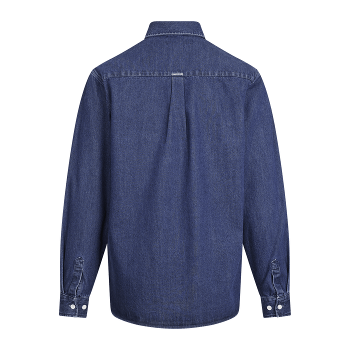Urban Pioneers Male Rocco LS Shirt SHIRT DARK BLUE DENIM