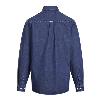 Urban Pioneers Male Rocco LS Shirt SHIRT DARK BLUE DENIM