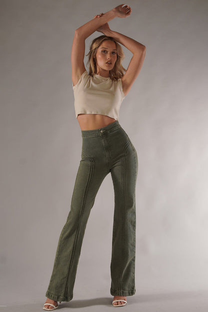 Rollergirl Flares / Green & Famous