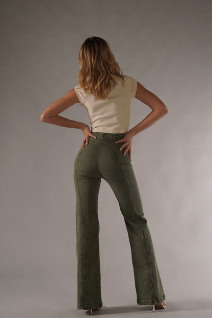 Rollergirl Flares / Green & Famous