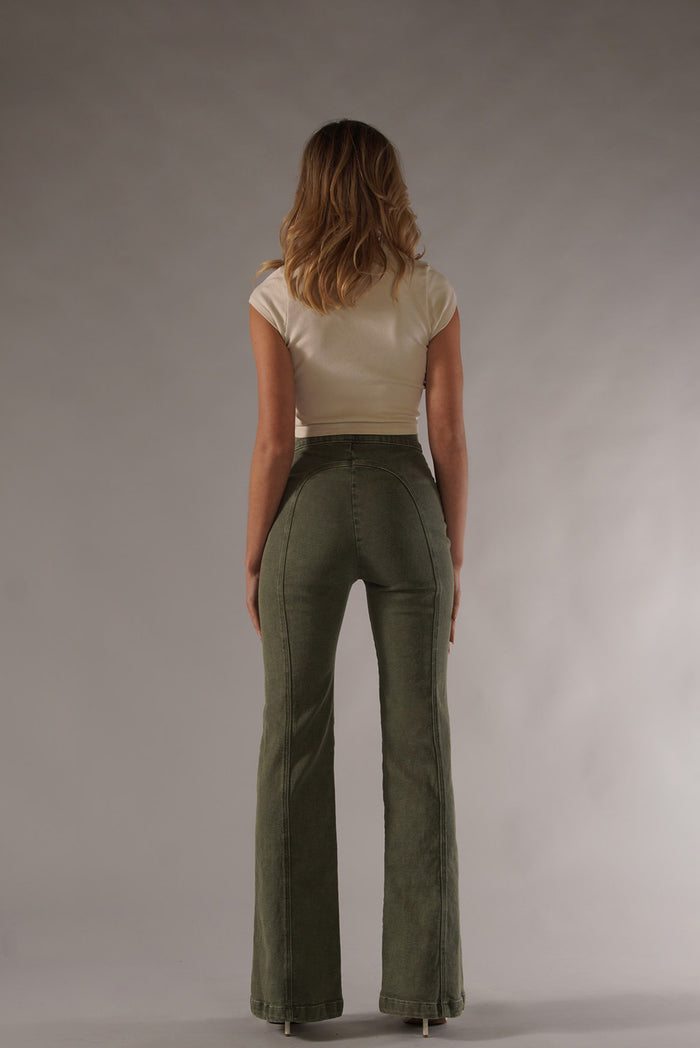 Rollergirl Flares / Green & Famous