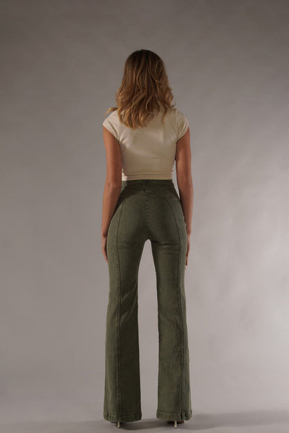 Rollergirl Flares / Green & Famous