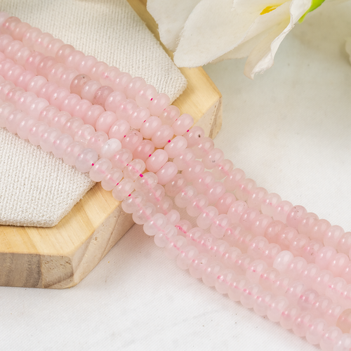 Rondelle Beads | Rose Quartz | Crystal Beads for Jewelry