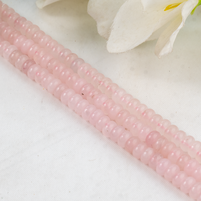 Rondelle Beads | Rose Quartz | Crystal Beads for Jewelry
