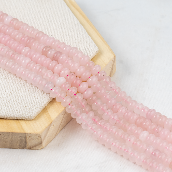 Rondelle Beads | Rose Quartz | Crystal Beads for Jewelry