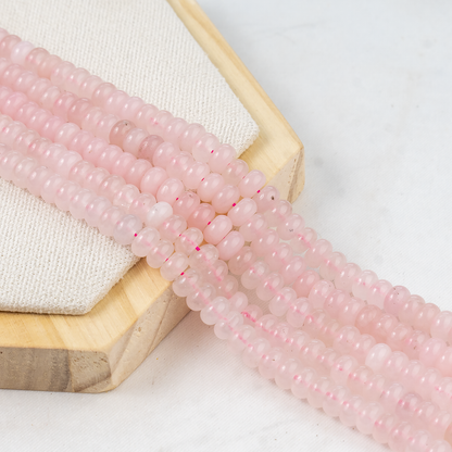 Rondelle Beads | Rose Quartz | Crystal Beads for Jewelry