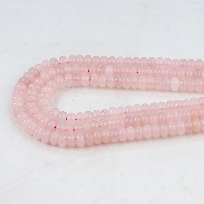 Rondelle Beads | Rose Quartz | Crystal Beads for Jewelry