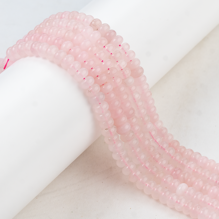 Rondelle Beads | Rose Quartz | Crystal Beads for Jewelry