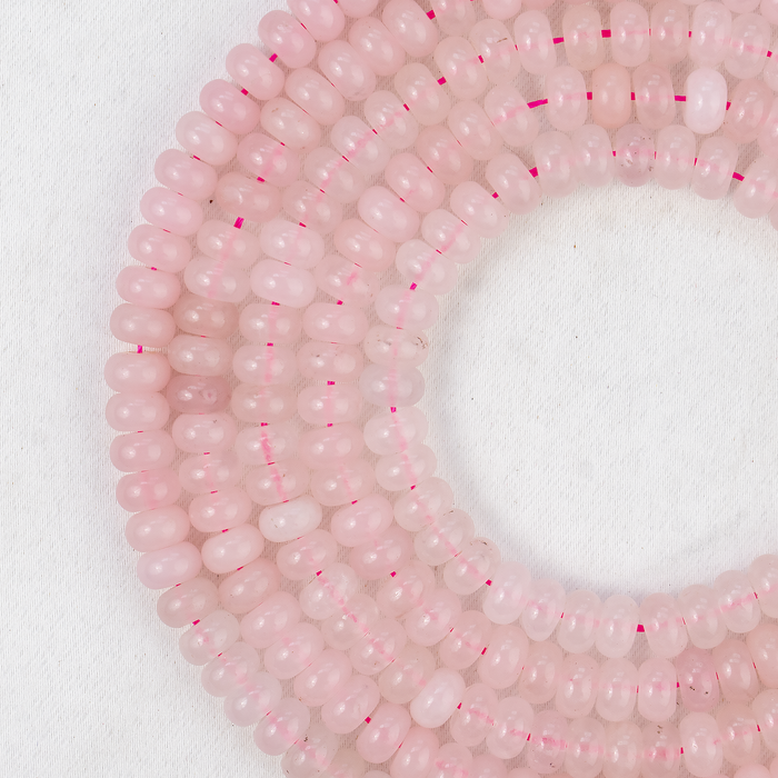 Rondelle Beads | Rose Quartz | Crystal Beads for Jewelry