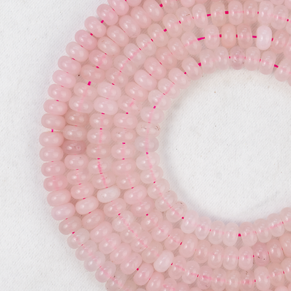 Rondelle Beads | Rose Quartz | Crystal Beads for Jewelry