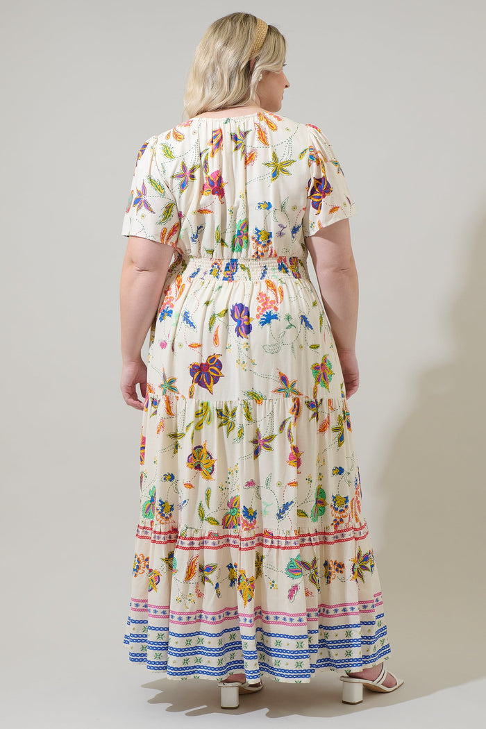 Rony Smocked Maxi Dress Miraflor Curve