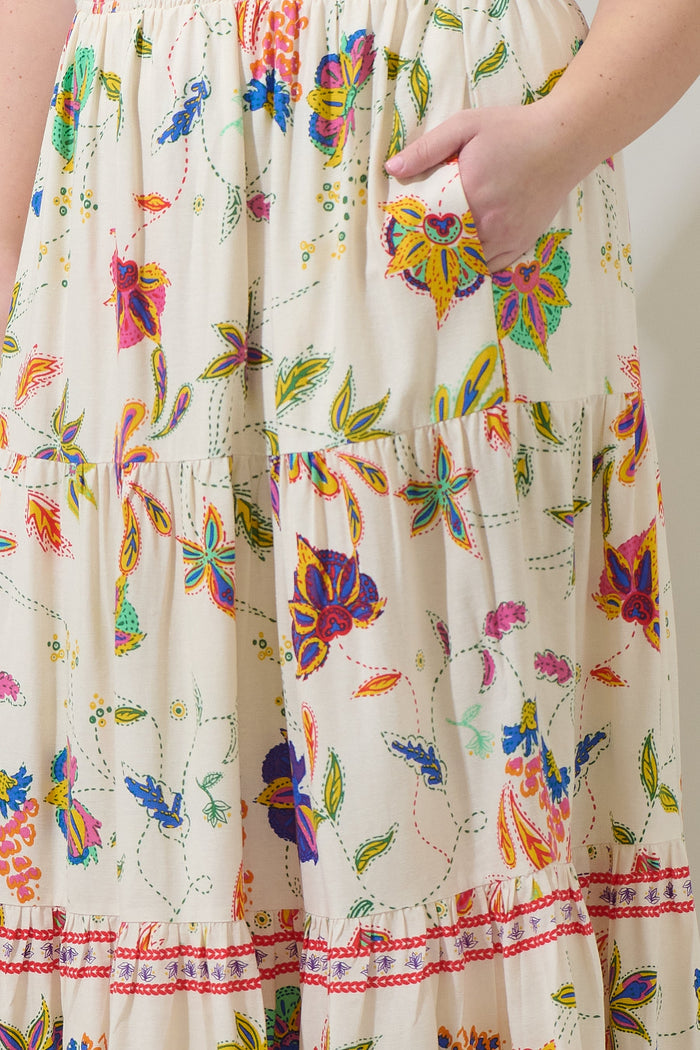 Rony Smocked Maxi Dress Miraflor Curve