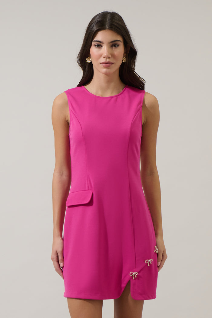 Rosalie Bows Sleeveless Mini Dress