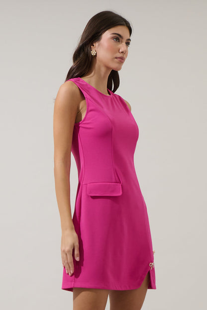 Rosalie Bows Sleeveless Mini Dress