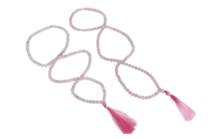 Rose Quartz Gemstone Mala, 108 Prayer Bead Mala.