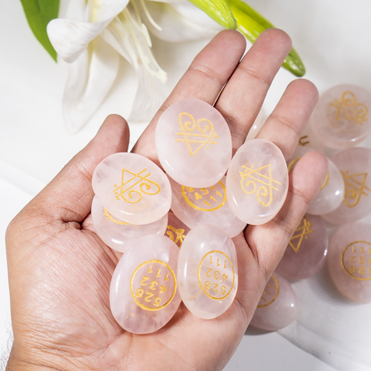 Rose Quartz Zibu Stones, Zibu Crystals Success Zibu Coins.