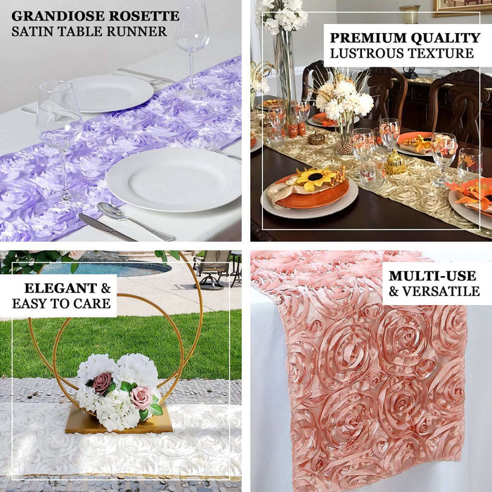Elegant satin table runners in various colors for versatile dining decor.