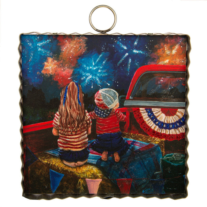 Round Top Print Mini Firework Watch Party