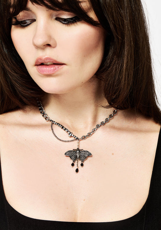 Rowan Moth Mixed Chain Necklace