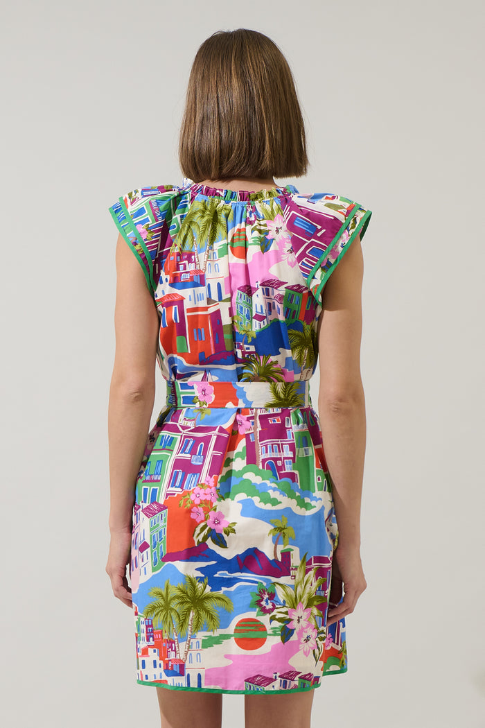 Rumi Town Olera Ruffle Mini Dress