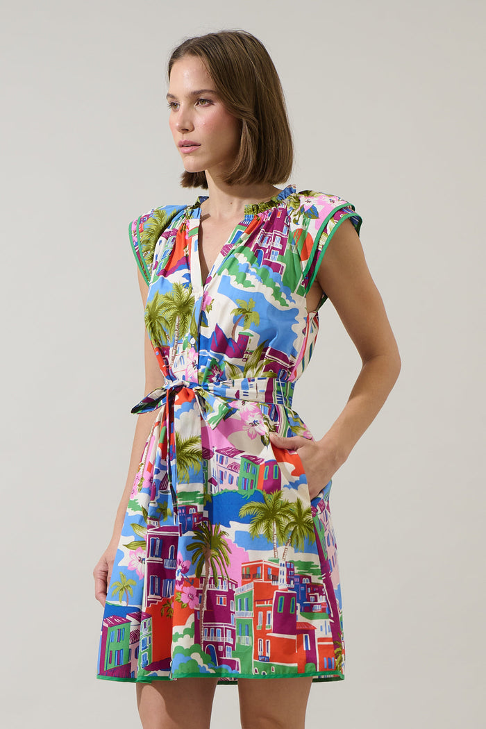 Rumi Town Olera Ruffle Mini Dress