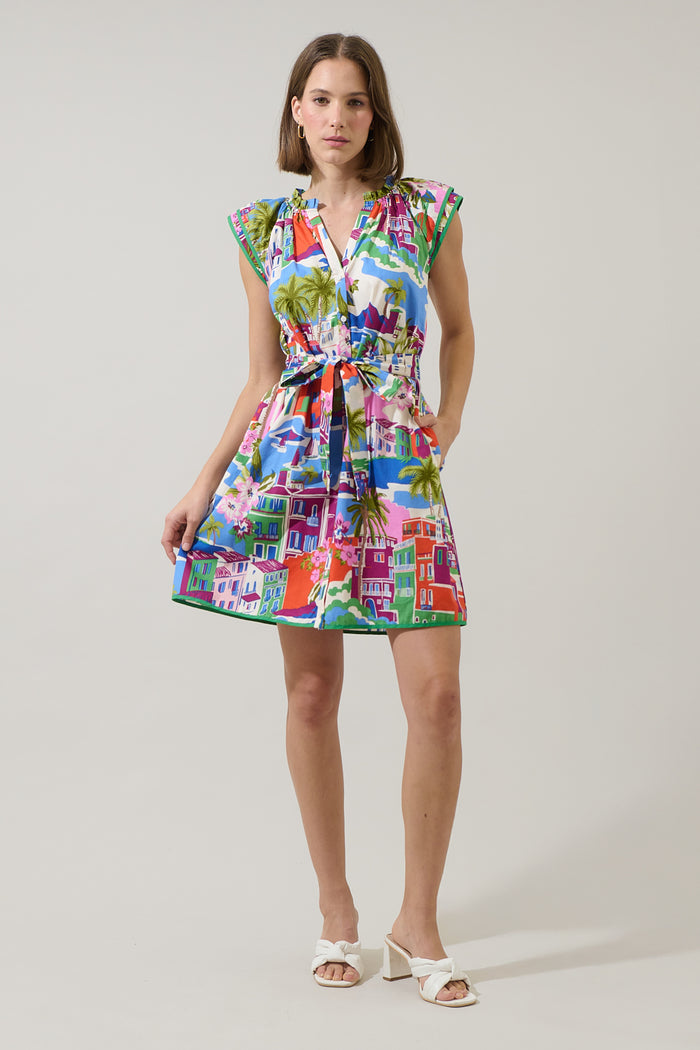 Rumi Town Olera Ruffle Mini Dress