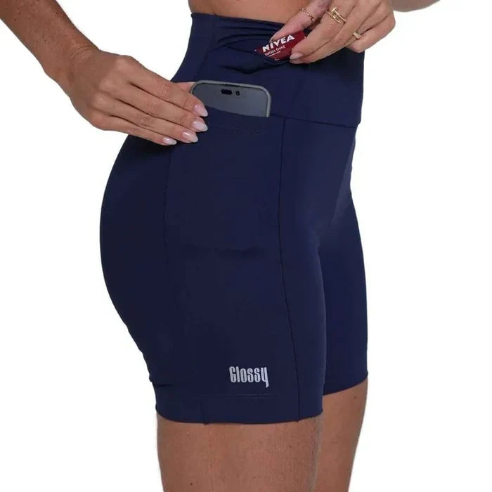 Running Pulse Short in Navy | Glossy