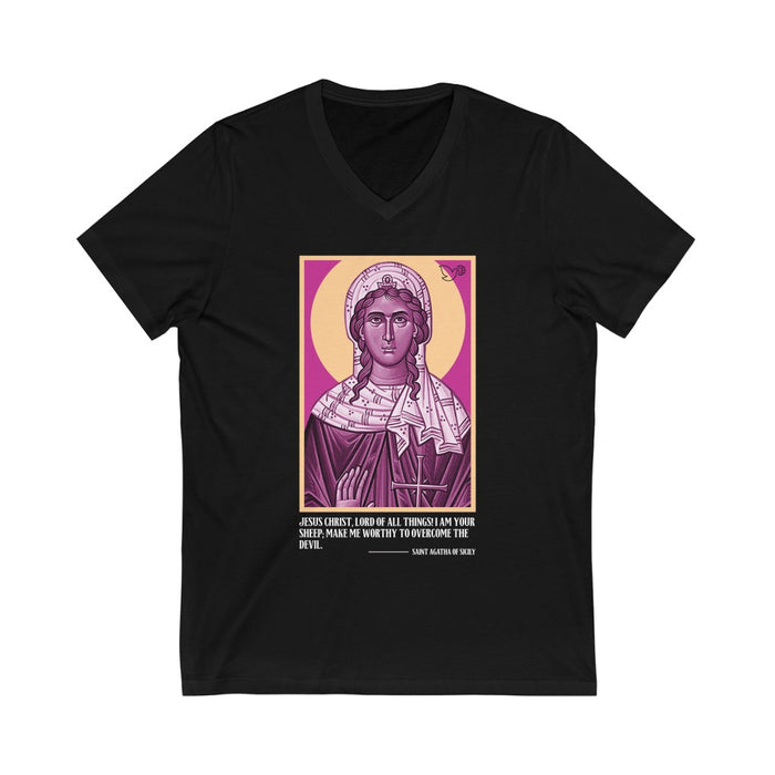 Saint Agatha Unisex V-Neck