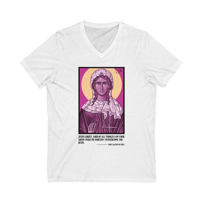 Saint Agatha Unisex V-Neck
