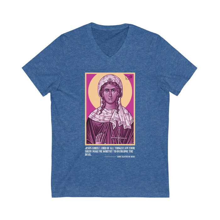 Saint Agatha Unisex V-Neck