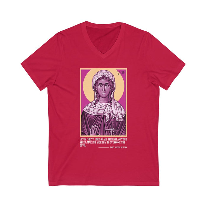 Saint Agatha Unisex V-Neck
